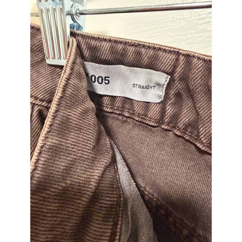 Collusion x005 Womens Brown Straight Leg High Rise Button Fly Jeans Size 30